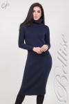 Вязаное платье TB150504 Bellise синего цвета