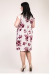 Літнє плаття великого розміру VN33902 з бордовими квітами