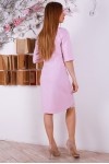 Нарядное розовое платье YM29705 с кружевом