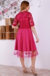Святкове рожеве плаття з євросіткою YM32008