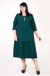 Святкове зелене плаття Селін VN35803 великі розміри