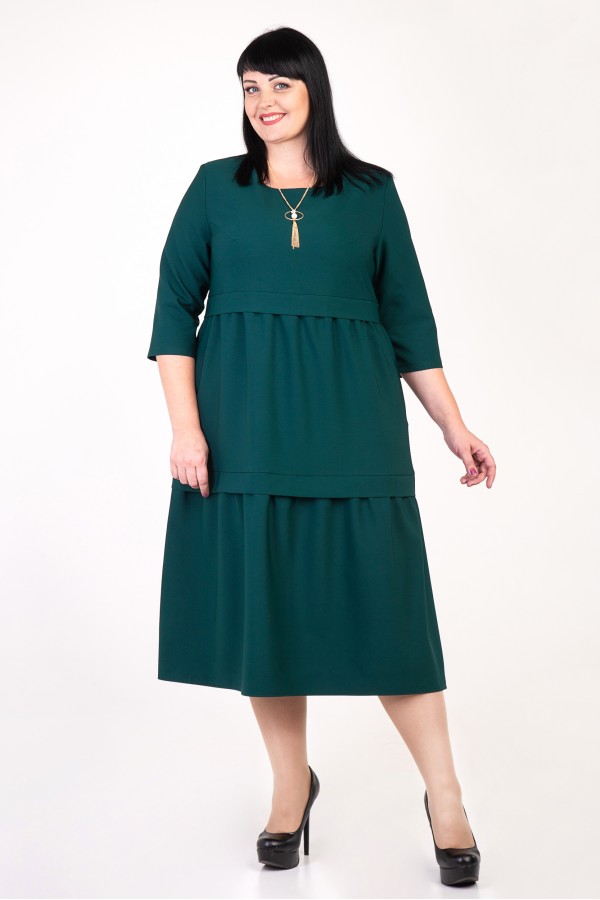Святкове зелене плаття Селін VN35803 великі розміри