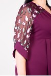 Праздничное бордовое платье Эдит VN36102 большиго размера