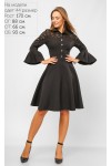 Стильное чорное платье на кнопках LP673104