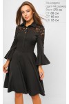 Стильное чорное платье на кнопках LP673104