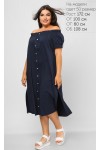 Лёгкое платье с открытыми плечами Батал LP328302