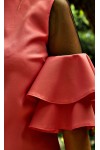 Молодежное платье Андреа AD693801 розово-кораллового цвета