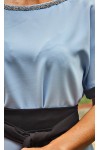 Стильне плаття з поясом AD676901 блакинтного кольору