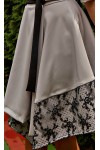Святкове плаття з поясом AD677501 сірого кольору
