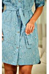 Красиве блакитне плаття Меліна AD23401 з квітами