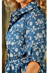 Красивое джинсовое  платье Мелина AD23403 с цветами