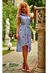 Молодіжне плаття Белла AD24001 забарвлення смужка блакитного кольору