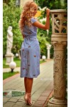 Молодіжне плаття Белла AD24001 забарвлення смужка блакитного кольору