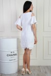 Летнее нарядное белое платье AL69903 с кружевом