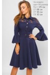 Жіночне синє плаття на кнопках LP673103
