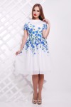Легкое белое платье с синими цветами Міяна GL679101
