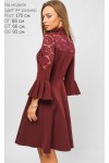 Модное платье на кнопках Бордо LP673101