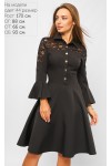 Стильне чорне плаття на кнопках LP673104