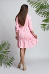 Платье розовое Сандра А1 EM033301 с цветами