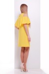 Желтое платье Ольвия GL664301 с вырезами на плечах