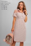 Нарядное летнее розовое платье LP327502 в горошек