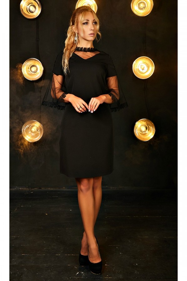 Ділове плаття Аурелія AD706201 чорного кольору