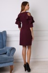 Универсальное женское платье AL74503 бордового цвета