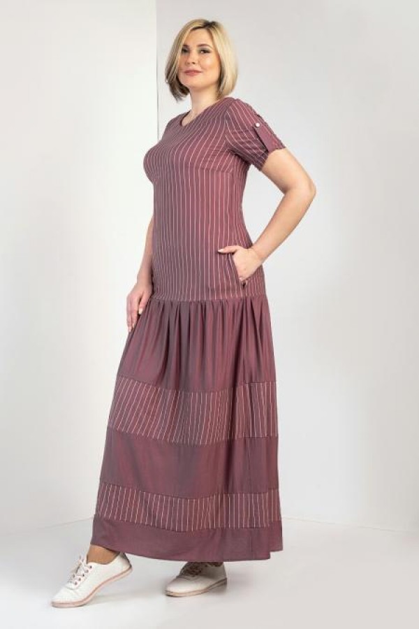Платье длинное VN38601 Айрин розовое