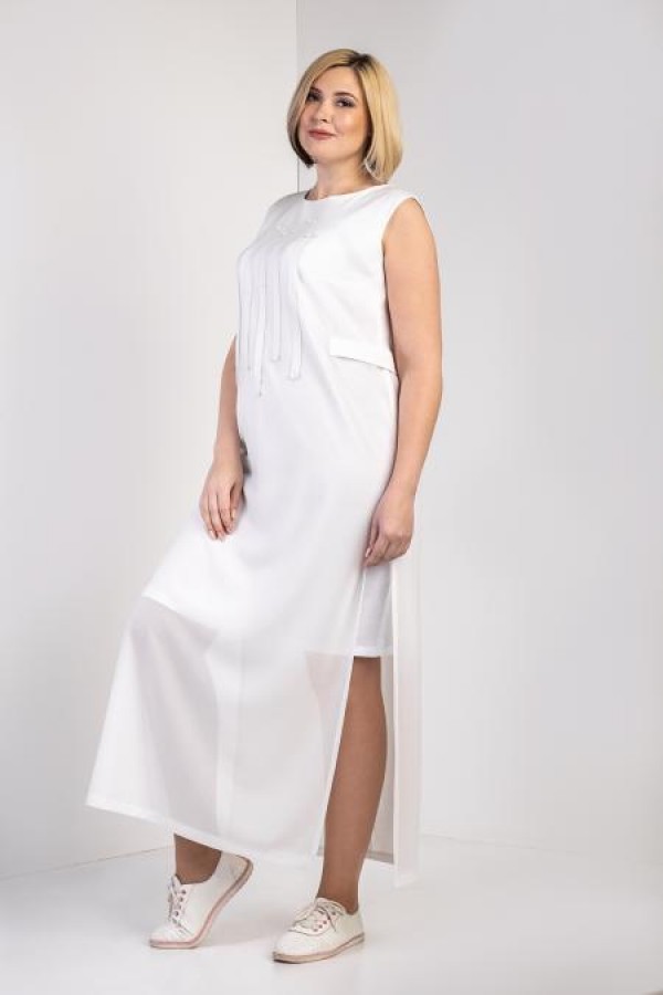 Платье длинное VN38802  Эстель белое