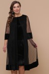 Шикарное платье  большого размера Элеонора  GL843601 черного цвета