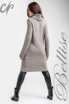 Вязаное теплое платье  TB188503 Bellise серый