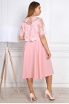 Нарядне рожеве плаття YM37502 з євросіткою великого розміру 