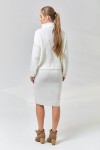 Зимняя вязаная юбка UW485210000 белого цвета