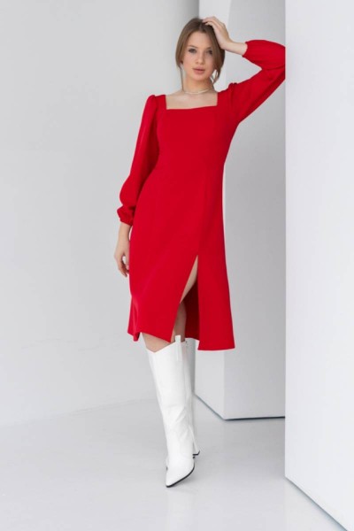 Красное нарядное платье HK85002