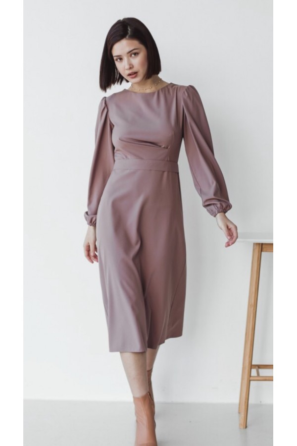 Стильне плаття HK87601 колір капучіно