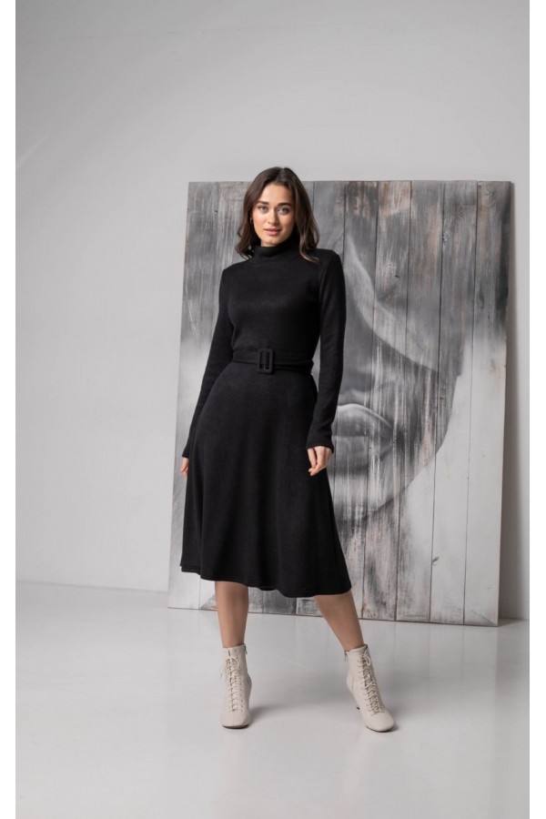 Ідеальна тепла сукня з ангори NN41102 чорна