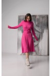 Купить отличное теплое платье сезона осень-зима NN41103 розовое