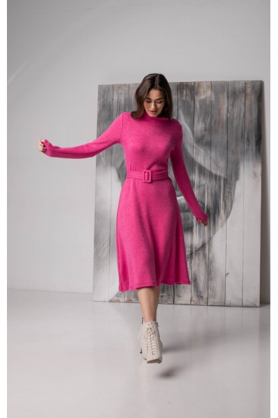 Ідеальна тепла сукня з ангори NN41103 рожеве