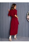 Великолепное длинное платье для прогулок IS1393601 марсал