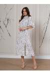 Прекрасное нарядное платье для прогулок IS51601 цветы белый