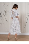 Чудове нарядне плаття для прогулянок  IS51601 квіти білий  