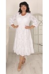 Нарядное белое платье 2023 большого размера LB234401