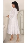 Нарядное белое платье 2023 большого размера LB234401