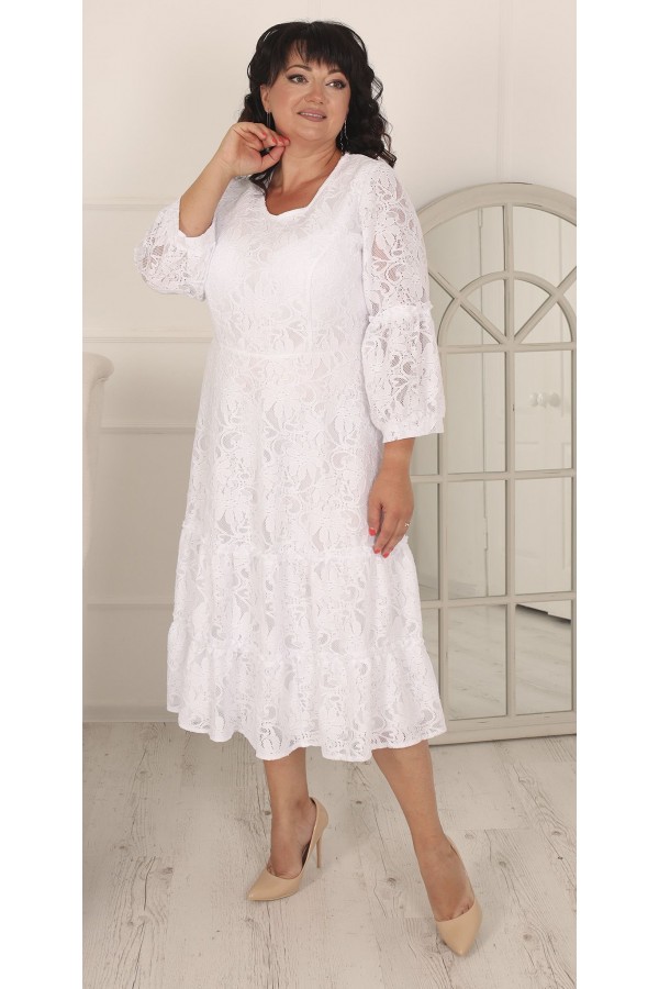 Нарядне біле плаття 2023 великого розміру LB234401 