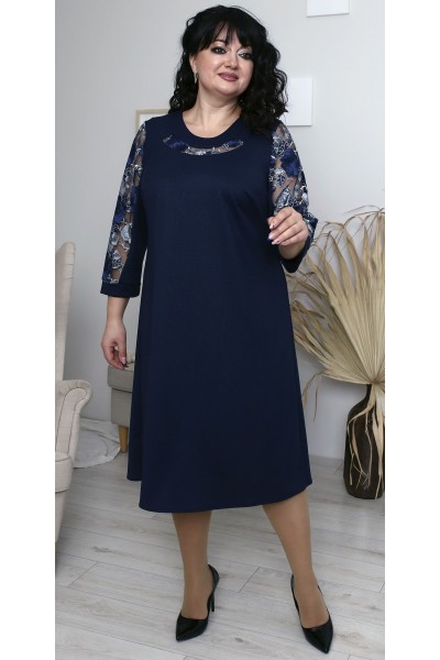 Прекрасный вариант нарядного платья 2023 большого размера LB239201 синий