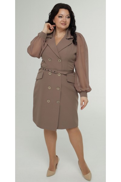 Нарядное платье 2026 большого размера LB270504 капучино