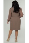 Теплое деловое платье, комплект 2026 большого размера LB270504 капучино