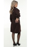 Нарядна сукня 2026 на гудзиках з пояском LB274502 шоколад