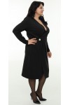 Нарядна сукня 2026 чорна на запах  LB274601
