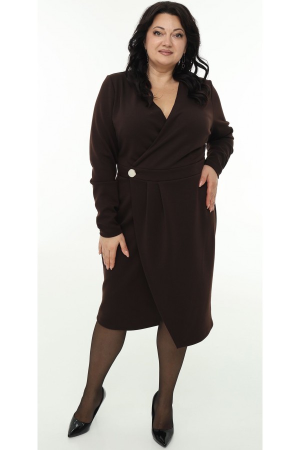 Нарядна сукня 2026 чорна на запах LB274601